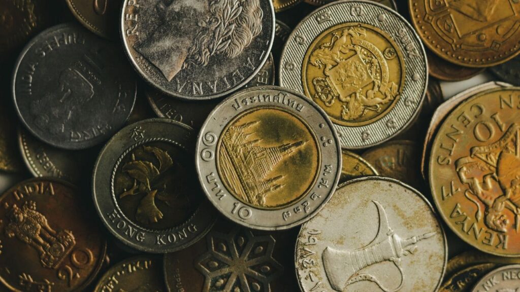foto de moedas antigas