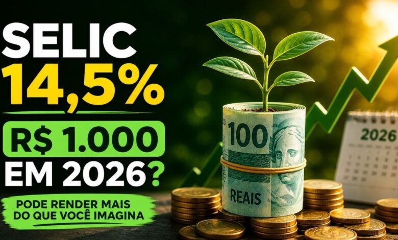 Com a Selic em 14,50%, R$ 1.000 podem crescer mais do que você imagina em 2026